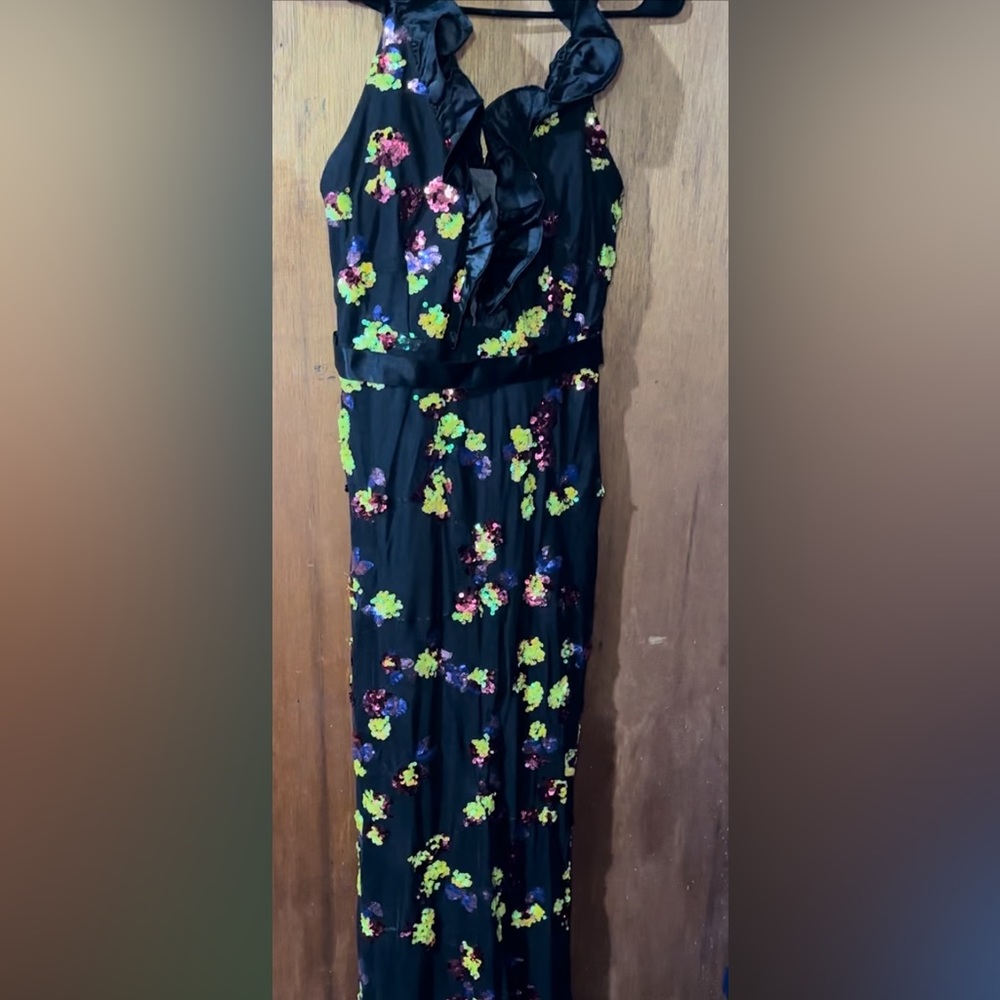 Miss Ord sequin floral gown . Only worn once.Beautiful fitted gown.